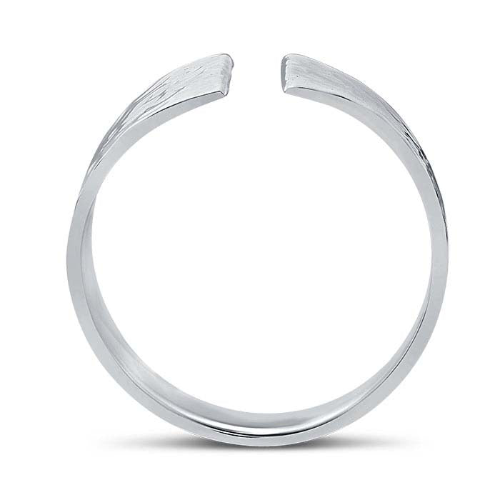 Sterling Silver Hammered Shield Ring, Adjustable