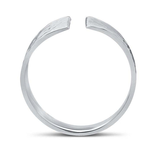 Sterling Silver Hammered Shield Ring, Adjustable