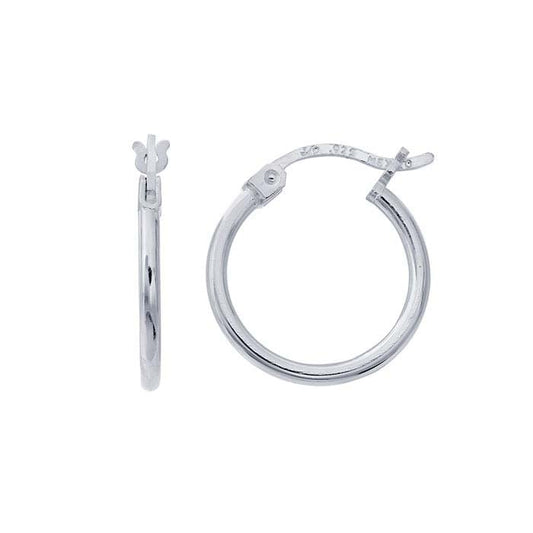 Sterling Silver 1.5mm Tubing Hoop Earring