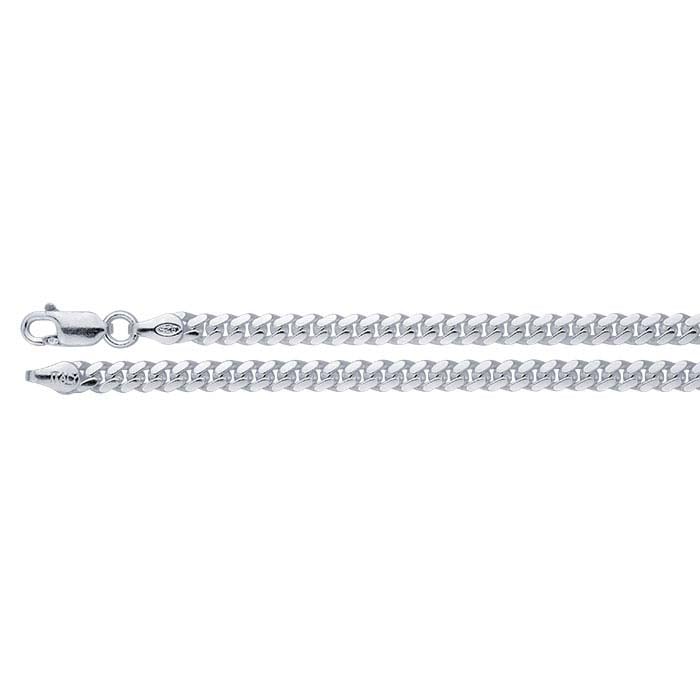 Sterling Silver Diamond-Cut Curb Chain