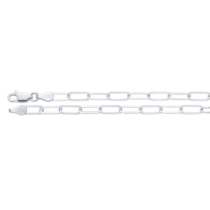 Sterling Silver 3.9mm Flat Oval Cable Chain