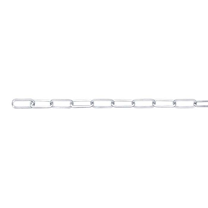 Flache ovale Ankerkette aus Sterlingsilber, 3,9 mm