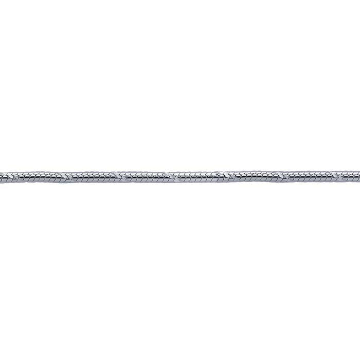Sterling Silver 0.8mm Diamond-Cut Seamed Snake Chain