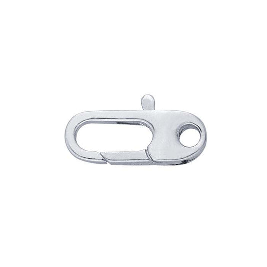 Chiusura a moschettone ovale in argento sterling 16 x 8 mm