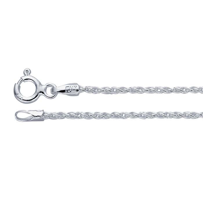 Sterling Silver Reverse Rope Chain