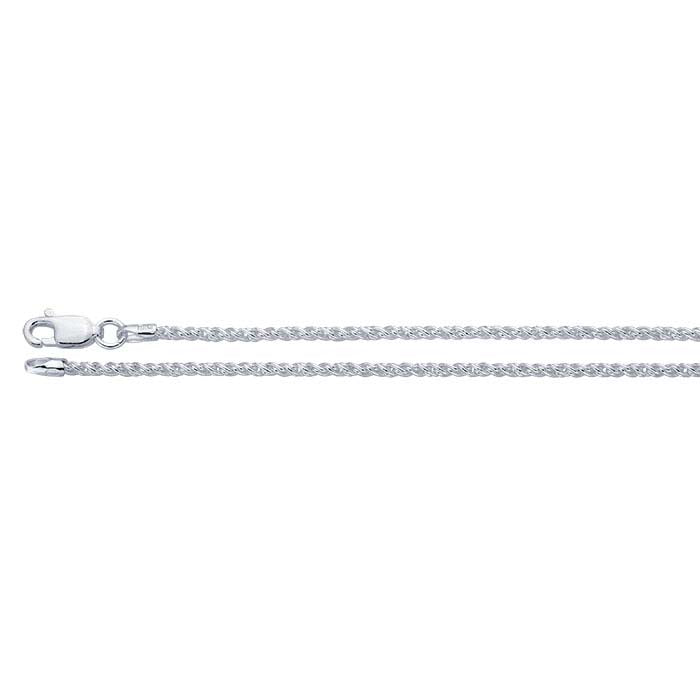 Sterling Silver Reverse Rope Chain