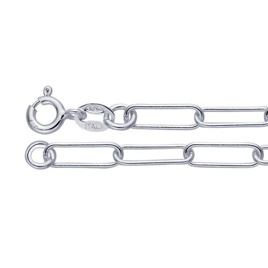 Sterling Silver 3,5 mm Oval Kabelkedja