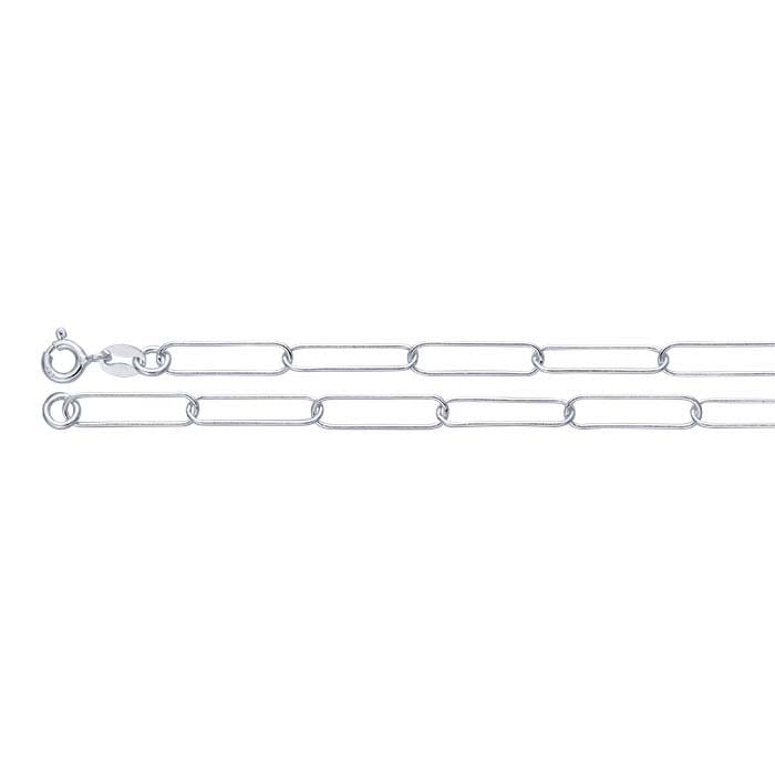 Sterling Silver Elongated Oval Cable Chain
