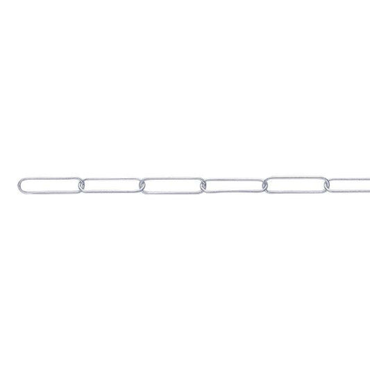 Sterling Silver 3,9 mm Kabelkedja, Per Fot