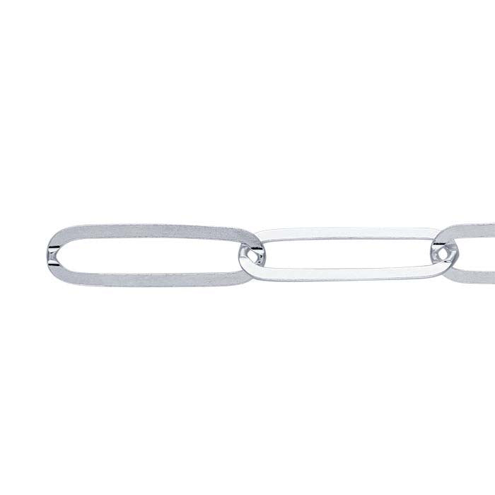 Sterling Silber 4,5 mm flache ovale Kabelkette, Meterware