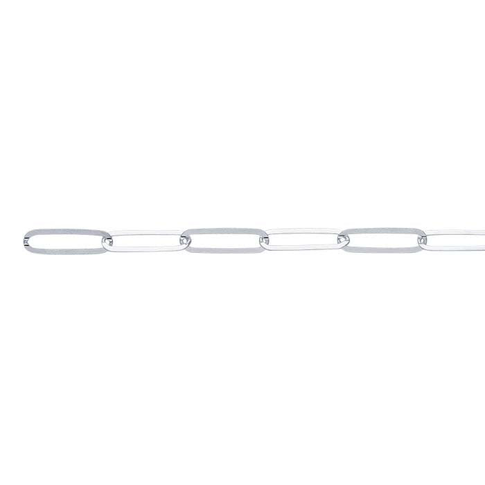 Sterling Silber 4,5 mm flache ovale Kabelkette, Meterware