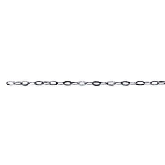 Sterling Silver Oxidized 2.1mm Patterned Cable Chain