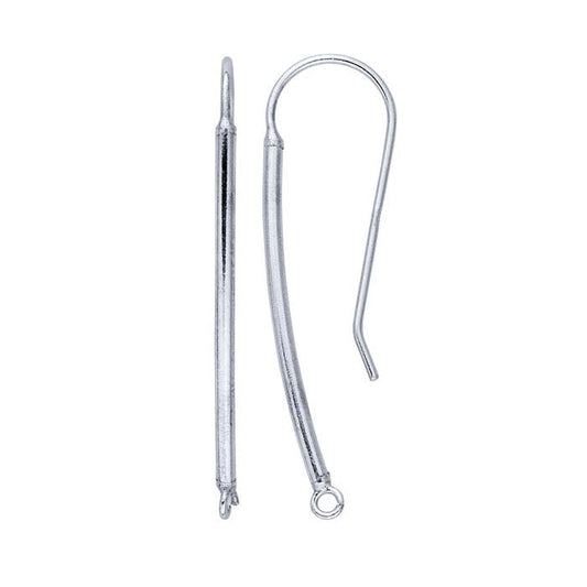 Sterling Silver Ear Wire with Closed Ring