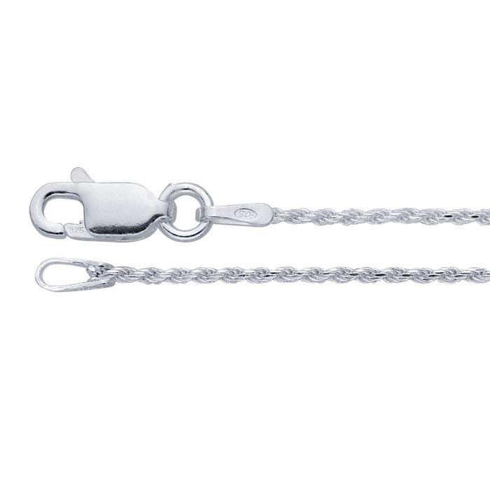 Sterling Silver Diamond-Cut French Rope Chain