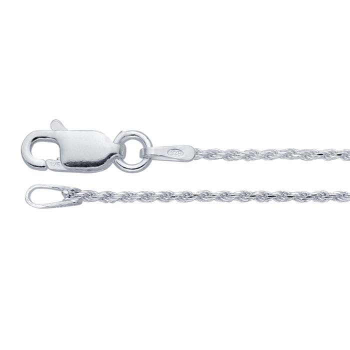 Sterling Silver Diamond-Cut French Rope Chain