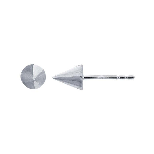 Sterling Silver Pyramid Cone Post Earring