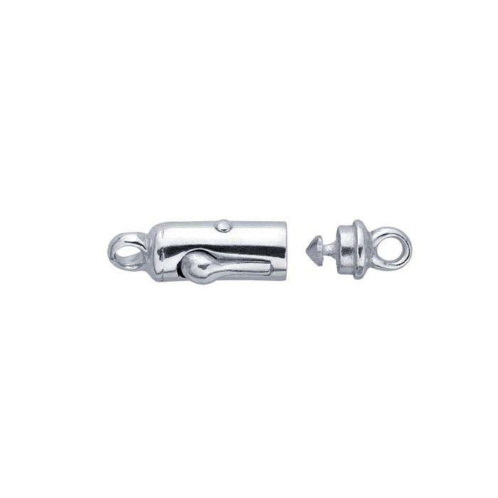 Chiusura a sgancio rapido in argento sterling 20,6 x 5,3 mm
