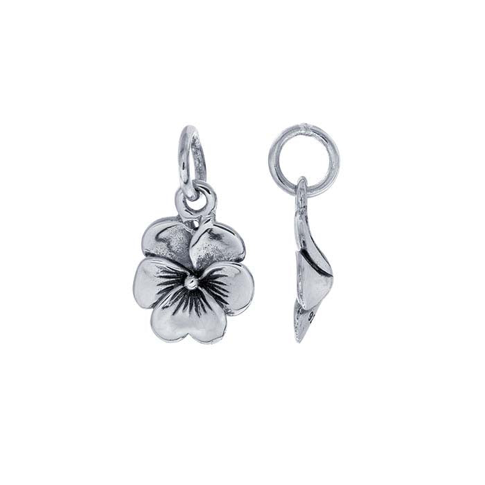 Sterling Silver Pansy Charm