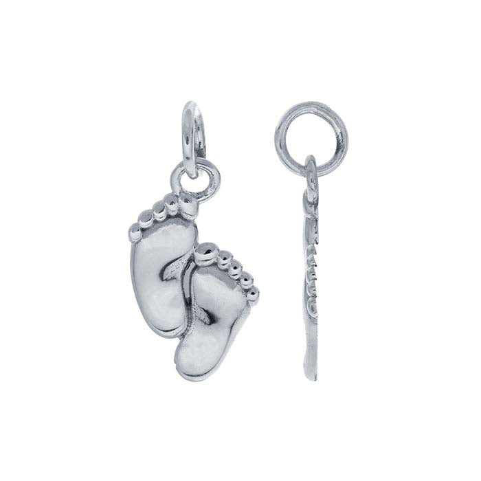 Sterling Silver Baby Feet Charm
