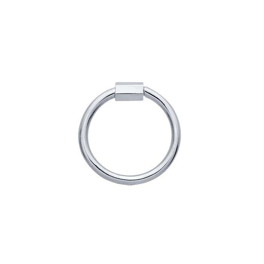 Chiusura a moschettone rotonda in argento sterling 17,2 x 17,2 mm