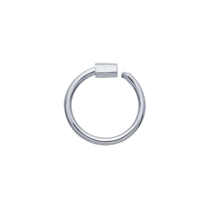 Chiusura a moschettone rotonda in argento sterling 17,2 x 17,2 mm