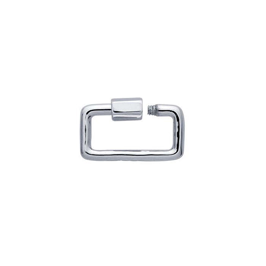Sterling Silver 5mm Round Rectangle Clasp