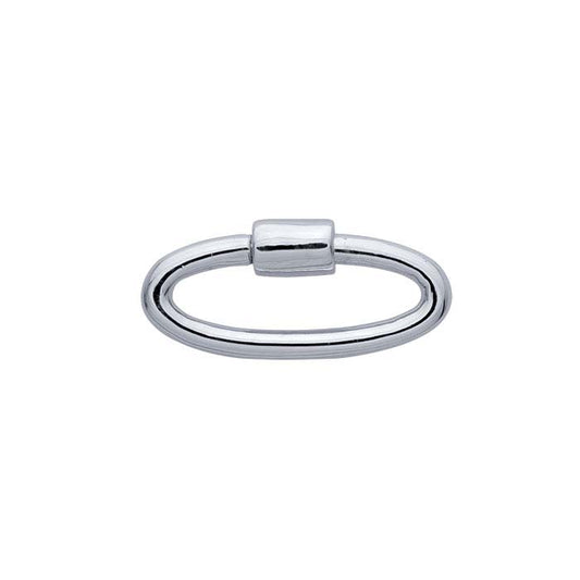 Chiusura a moschettone ovale in argento sterling 16,7 x 7,6 mm