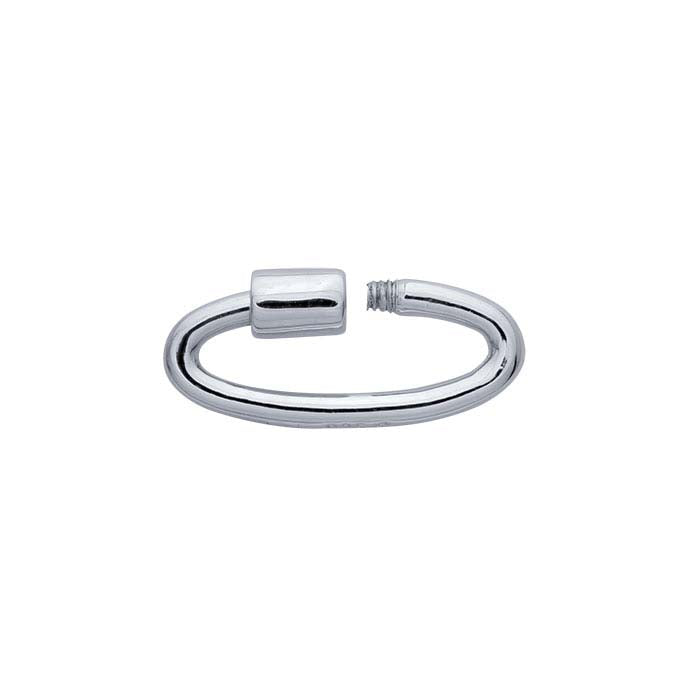Chiusura a moschettone ovale in argento sterling 16,7 x 7,6 mm