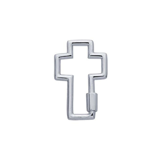 Chiusura moschettone a croce in argento sterling 21,9 x 14,3 mm