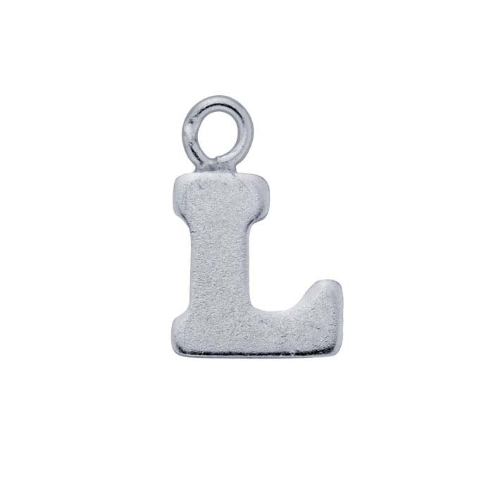 Sterling Silver Block Alphabet Charm