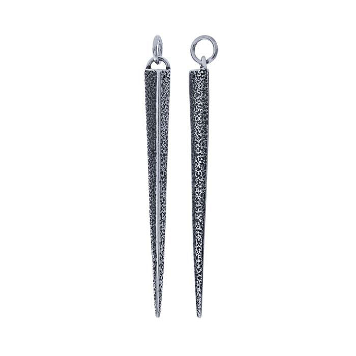 Sterling Silver Ridged Spike Pendant