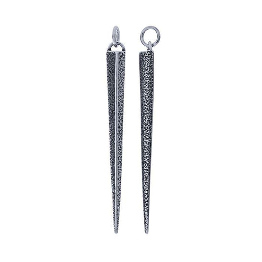 Sterling Silver Ridged Spike Pendant
