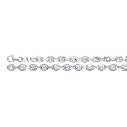 Sterling Silber 5mm Puffed Anchor Chain