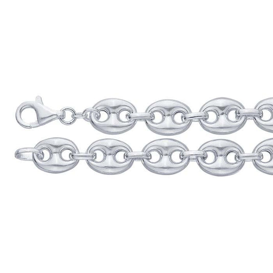 Sterling Silber 12mm Puffed Anchor Chain
