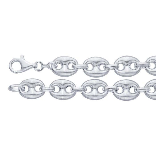 Sterling Silber 12mm Puffed Anchor Chain