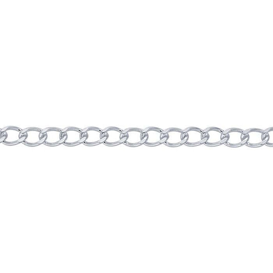 Sterling Silver 1.8mm Diamond-Cut Curb Chain