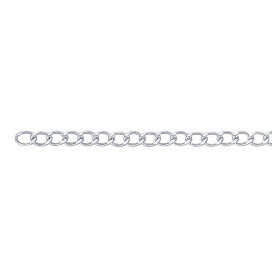 Sterling Silver Diamond-Cut Curb Chain