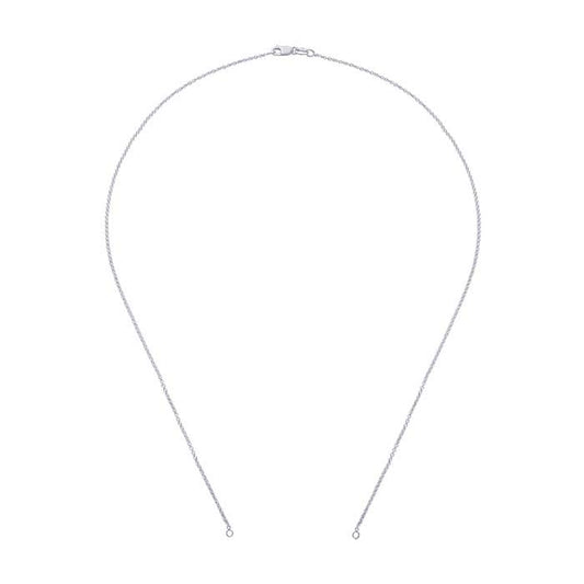 Sterling Silver 1.3mm Oval Cable Chain Necklace Component