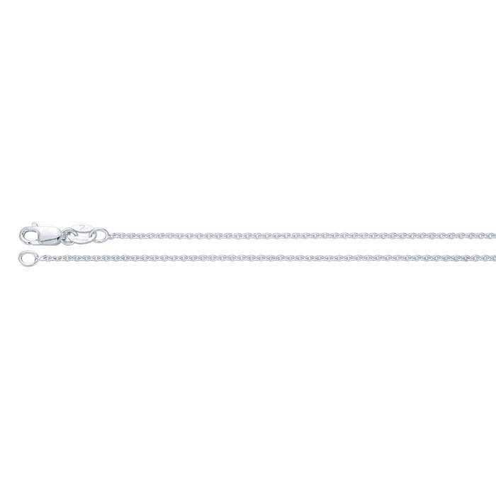 Sterling Silver 1.3mm Oval Cable Chain Necklace Component