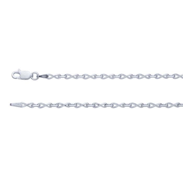 Sterling Silver 2.5mm Infinity Link Chain