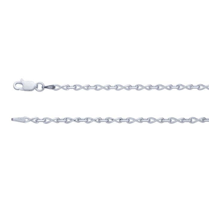 Sterling Silver 2.5mm Infinity Link Chain