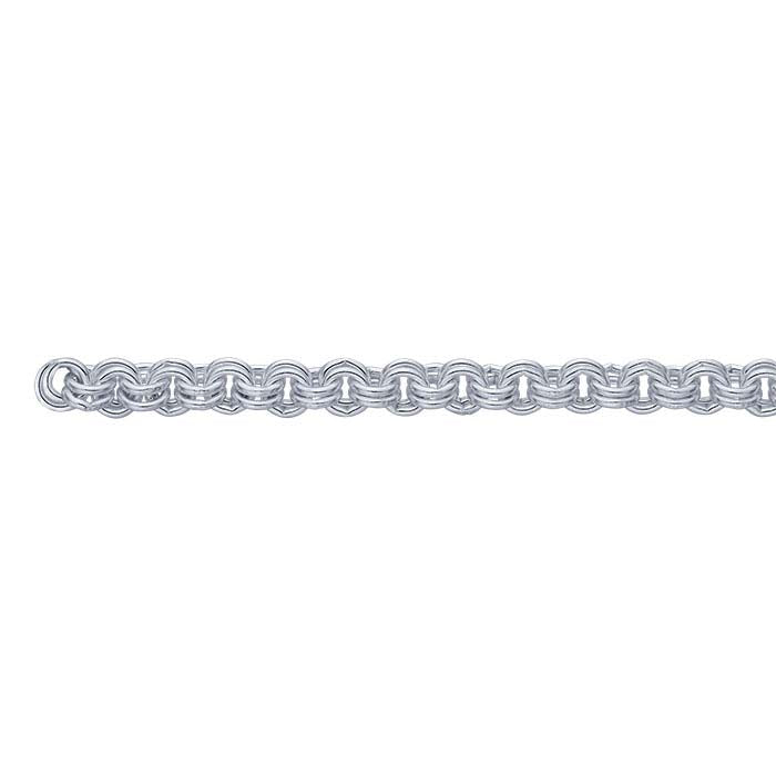 Sterling Silver 5mm Double-Cable Chain, By the Foot