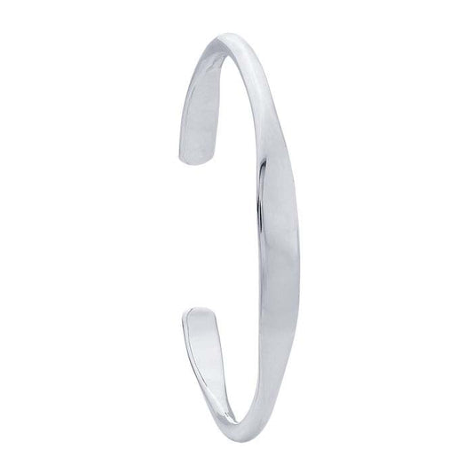 Sterling Silver Cuff Bracelet with Tapered Plaque