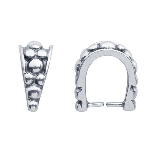 Sterling Silver Beaded Pinch Bail
