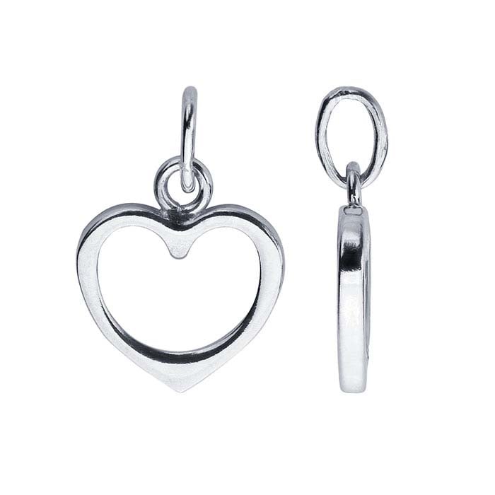 Sterling Silver Open Heart Charm