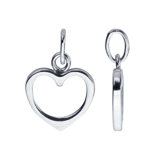 Sterling Silver Open Heart Charm