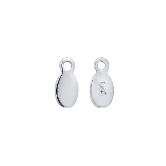Sterling Silver 6.2 x 3mm Oval "23.5mm Tag, 0.64mm