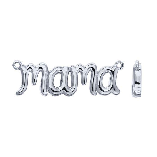Sterling Silver "Mama" Festoon Pendant