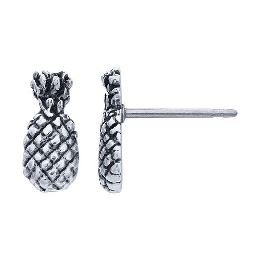 Sterling Silver Pineapple Post Earring