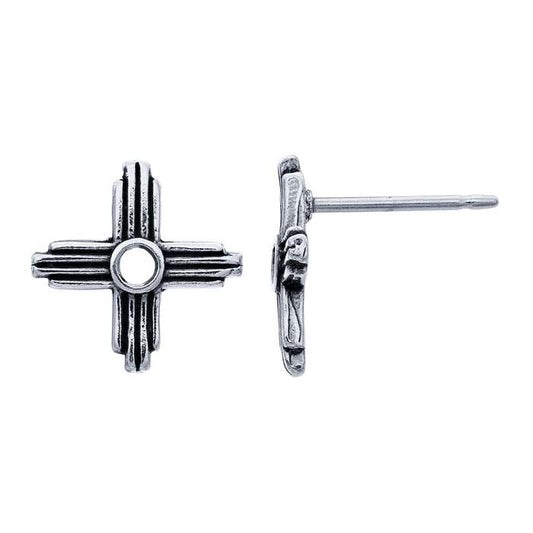 Sterling Silver Zia Post Earring